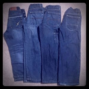 Lot of 4 sz 7 boys blue jeans place old Navy virus